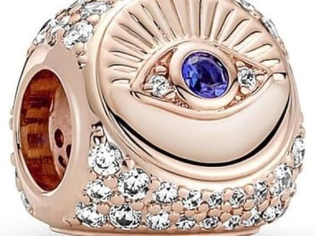 Woman s charm link Pandora HAMSA. ALL-SEEING EYE & FEATHER THREE-SIDED For Discount